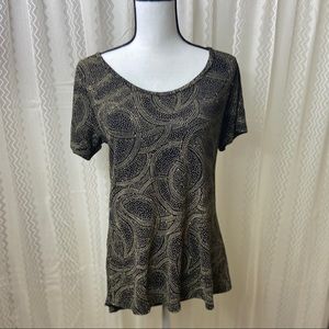 Lularoe S Beaded Black short Sleeve Top
